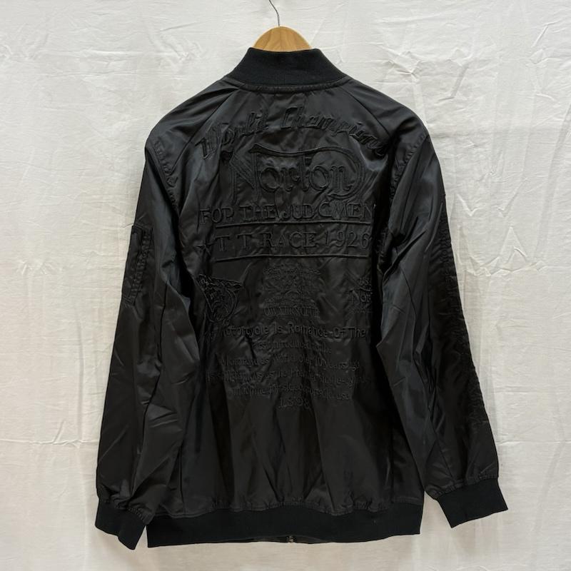 ノートン Norton ジャケット、上着 ジャンパー、ブルゾン 刺繍 ロゴ ナイロン ジップアップ ブルゾン MA-1 タイプ L メンズ USED 古着 中古 50165753