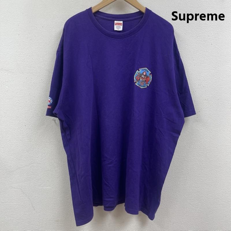 シュプリーム Supreme Tシャツ 半袖 FDNY Engine 9 Tee グラフィック プリント ロゴ Tシャツ XXL 紫 / パープル / purple メンズ USED 古着 中古 50165759