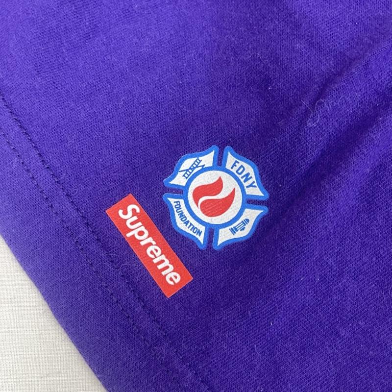 シュプリーム Supreme Tシャツ 半袖 FDNY Engine 9 Tee グラフィック プリント ロゴ Tシャツ XXL 紫 / パープル / purple メンズ USED 古着 中古 50165759