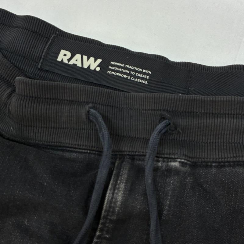 ジースターロゥ G-STAR RAW パンツ デニム、ジーンズ Air Defence Zip 3D Sport Tapered Black Denim Jogger Pants テーパード ジョガー デニムパンツ L メンズ USED 古着 中古 50165761