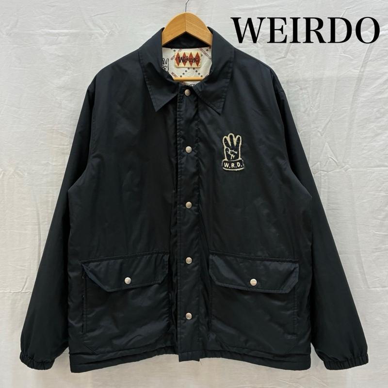 ウィアード WEIRDO ジャケット、上着 ジャンパー、ブルゾン INVADING バック プリント ロゴ ワッペン 裏総柄 コーチジャケット - メンズ USED 古着 中古 50165764