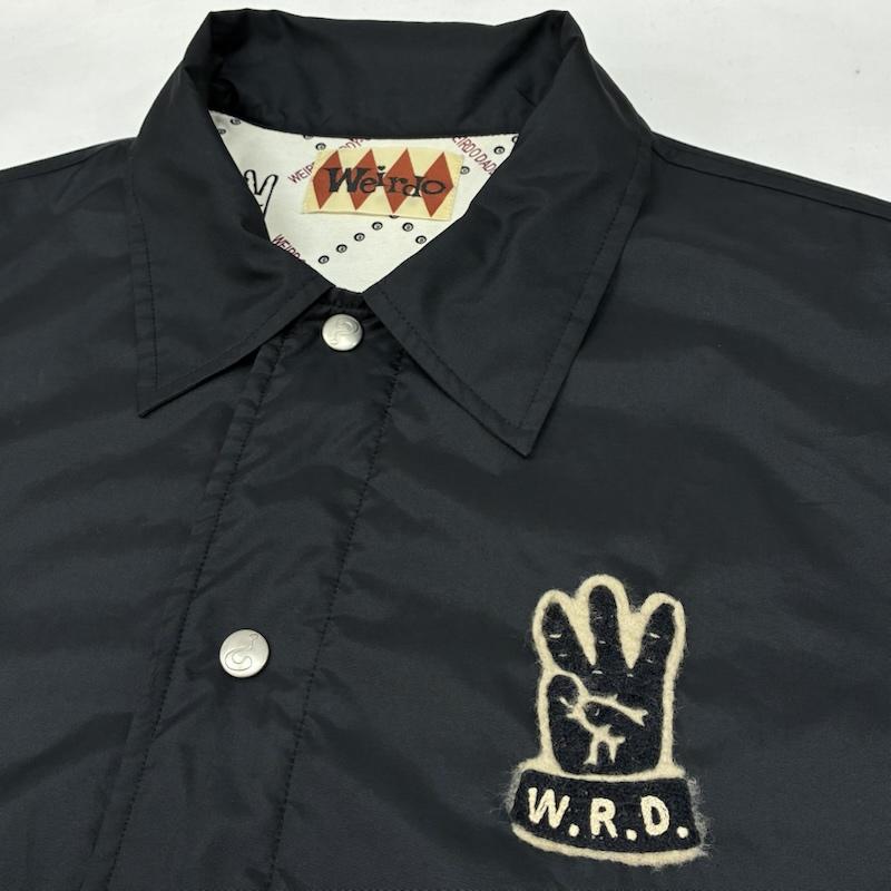 ウィアード WEIRDO ジャケット、上着 ジャンパー、ブルゾン INVADING バック プリント ロゴ ワッペン 裏総柄 コーチジャケット - メンズ USED 古着 中古 50165764