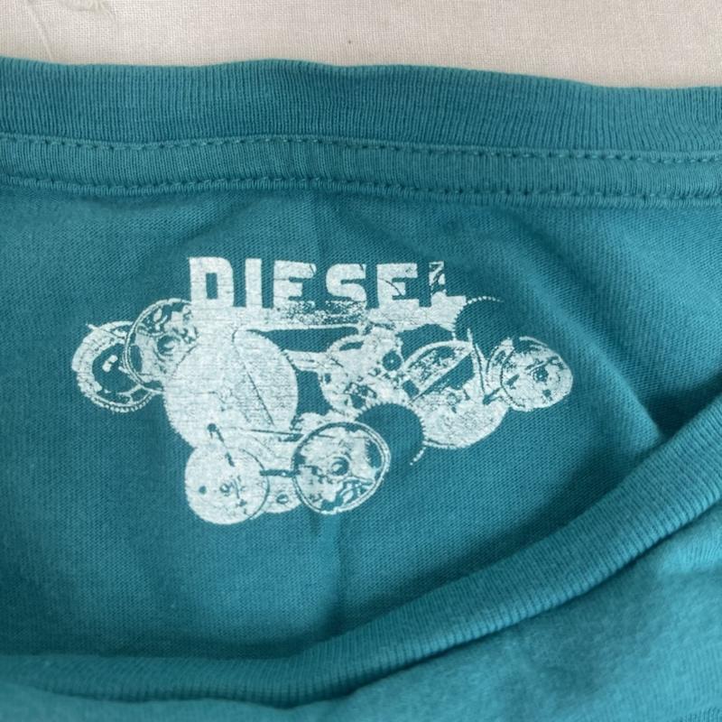 ディーゼル DIESEL Tシャツ 長袖 Y2k フロント グラフィック プリント 長袖 Tシャツ ロンT S 水色 / ライトブルー / メンズ USED 古着 中古 50165765