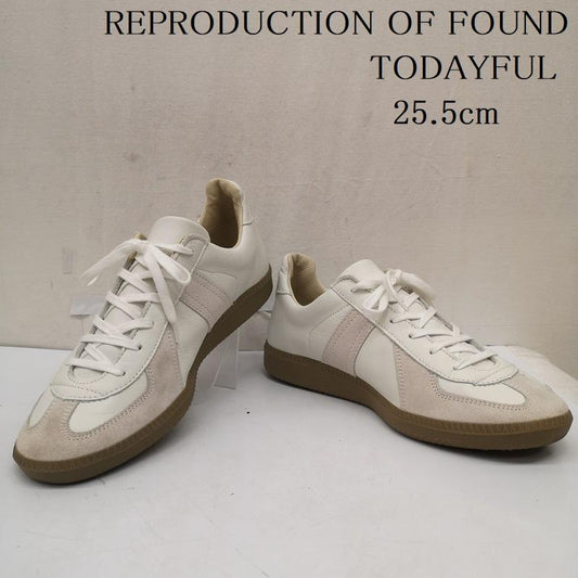 トゥデイフル TODAYFUL スニーカー スニーカー REPRODUCTION OF FOUND German Trainer ジャーマントレーナー スニーカー 40 25.5cm 白 / ホワイト / white レディース USED 古着 中古 50165766