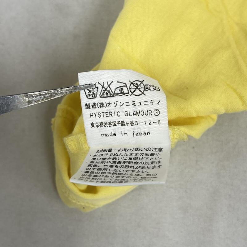ヒステリックグラマー HYSTERIC GLAMOUR Tシャツ 半袖 Endless Weekend ヒスガール グラフィック プリント Tシャツ S 黄 / イエロー / yellow メンズ USED 古着 中古 50165767