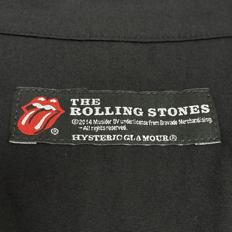 ヒステリックグラマー HYSTERIC GLAMOUR シャツ、ブラウス 半袖 14ss THE ROLLING STONES ローリングストーンズ 0242AH05 レーヨン オープンカラー シャツ S メンズ USED 古着 中古 50165768