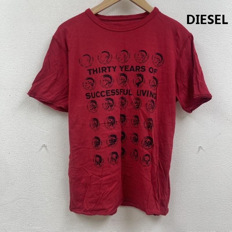 ディーゼル DIESEL Tシャツ 半袖 THIRTY YEARS OF SUCCESSFUL LIVING プリント Tシャツ カットソー M 赤 / レッド / red メンズ USED 古着 中古 50165769