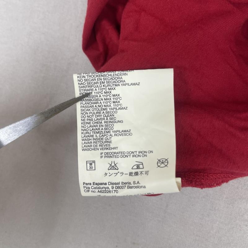 ディーゼル DIESEL Tシャツ 半袖 THIRTY YEARS OF SUCCESSFUL LIVING プリント Tシャツ カットソー M 赤 / レッド / red メンズ USED 古着 中古 50165769