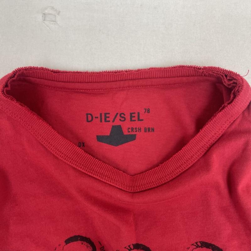 ディーゼル DIESEL Tシャツ 半袖 THIRTY YEARS OF SUCCESSFUL LIVING プリント Tシャツ カットソー M 赤 / レッド / red メンズ USED 古着 中古 50165769