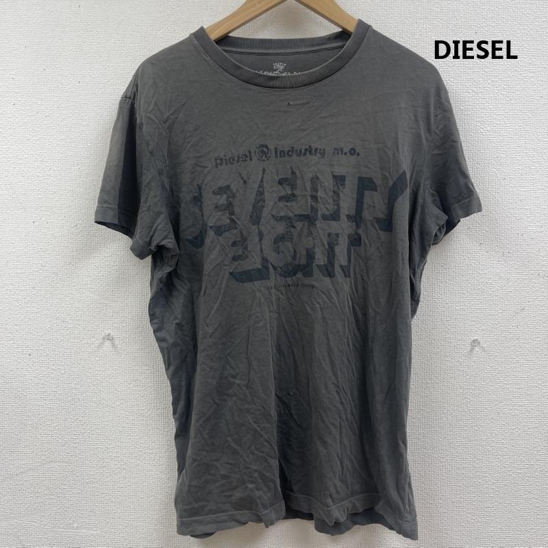 ディーゼル DIESEL Tシャツ 半袖 モヒカン ロゴ グラフィック プリント Tシャツ カットソー M ダークブラウン / ダークブラウン / メンズ USED 古着 中古 50165777