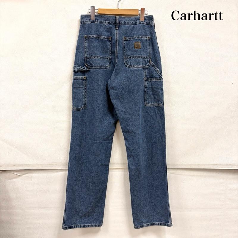 カーハート Carhartt パンツ デニム、ジーンズ デニム ペインター パンツ B13DPS フェード 29インチ ワンポイント X ロゴ、文字 インディゴ / インディゴ / Indigo メンズ USED 古着 中古 50165778