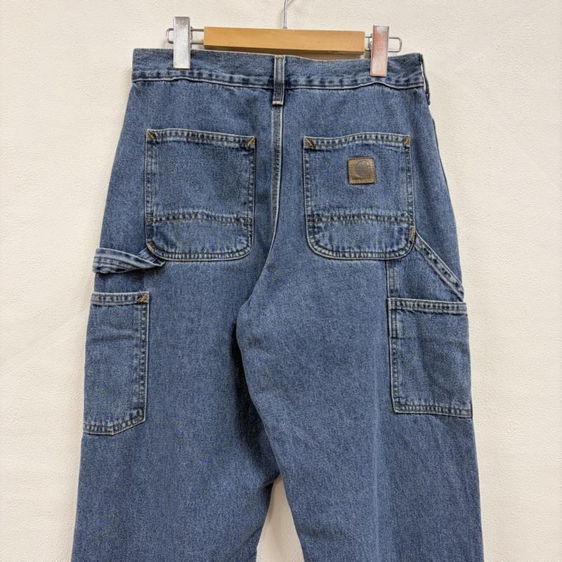 カーハート Carhartt パンツ デニム、ジーンズ デニム ペインター パンツ B13DPS フェード 29インチ ワンポイント X ロゴ、文字 インディゴ / インディゴ / Indigo メンズ USED 古着 中古 50165778