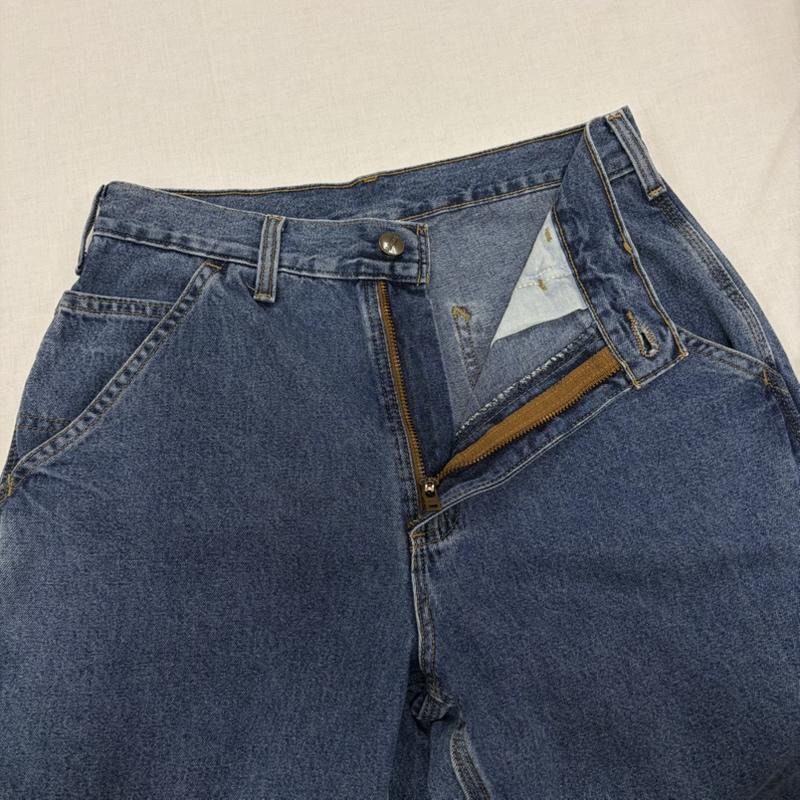 カーハート Carhartt パンツ デニム、ジーンズ デニム ペインター パンツ B13DPS フェード 29インチ ワンポイント X ロゴ、文字 インディゴ / インディゴ / Indigo メンズ USED 古着 中古 50165778
