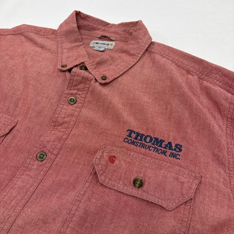 カーハート Carhartt シャツ、ブラウス 長袖 長袖 ワークシャツ ロゴ 刺繍 XXL ワンポイント X ロゴ、文字 X 刺繍 赤 / レッド / red X 紺 / ネイビー / navy メンズ USED 古着 中古 50165779