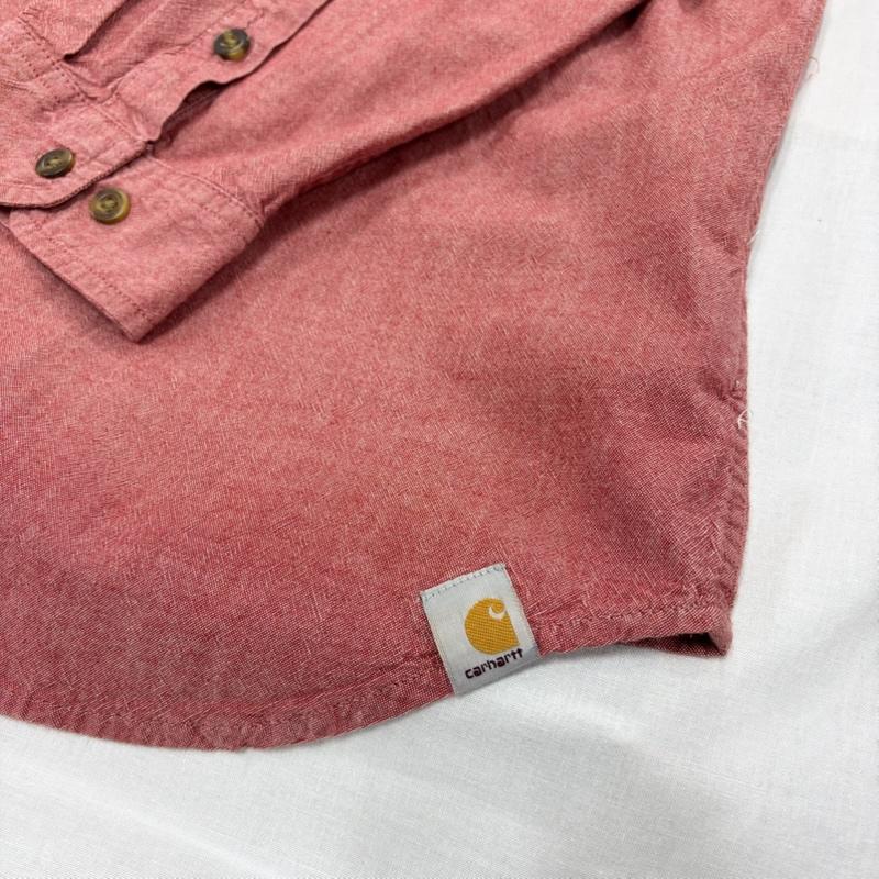 カーハート Carhartt シャツ、ブラウス 長袖 長袖 ワークシャツ ロゴ 刺繍 XXL ワンポイント X ロゴ、文字 X 刺繍 赤 / レッド / red X 紺 / ネイビー / navy メンズ USED 古着 中古 50165779