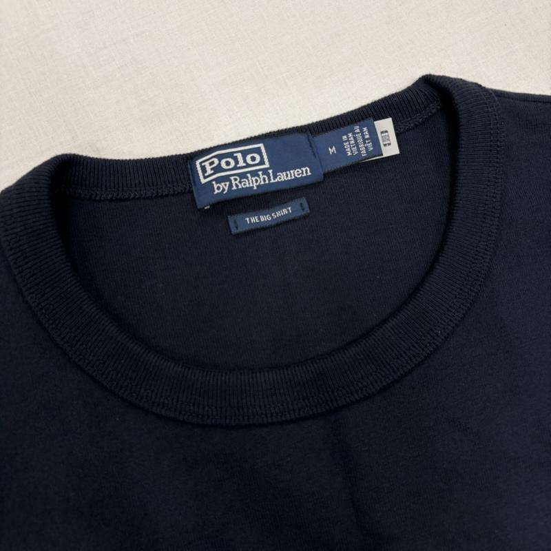 ポロバイラルフローレン Polo by RALPH LAUREN Tシャツ 半袖 半袖 ポケット Tシャツ ポニー 刺繍 THE BIG SHIRT 厚手 M ワンポイント X ロゴ、文字 X 刺繍 紺 / ネイビー / navy X 白 / ホワイト / white メンズ USED 古着 中古 50165780