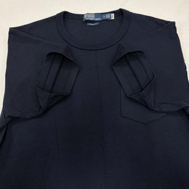 ポロバイラルフローレン Polo by RALPH LAUREN Tシャツ 半袖 半袖 ポケット Tシャツ ポニー 刺繍 THE BIG SHIRT 厚手 M ワンポイント X ロゴ、文字 X 刺繍 紺 / ネイビー / navy X 白 / ホワイト / white メンズ USED 古着 中古 50165780