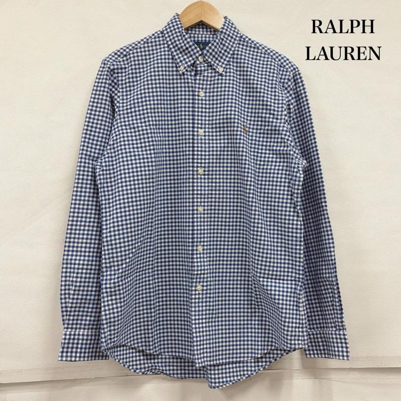 ラルフローレン RALPHLAUREN シャツ、ブラウス 長袖 長袖 ギンガムチェック ボタンダウン シャツ ポニー刺繡 M チェック X ワンポイント X ロゴ、文字 X 刺繍 青 / ブルー / blue X 白 / ホワイト / white メンズ USED 古着 中古 50165781