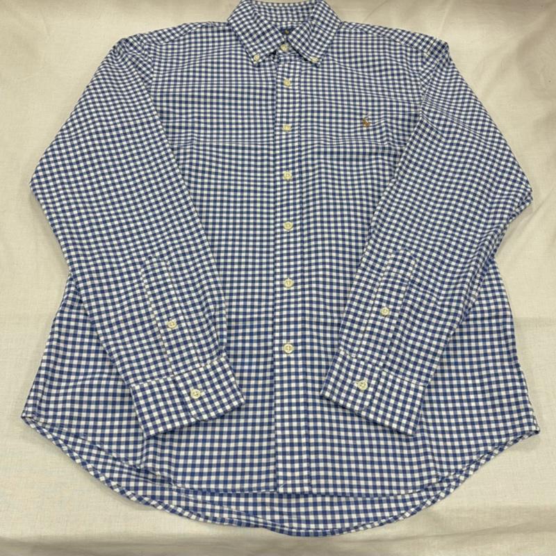 ラルフローレン RALPHLAUREN シャツ、ブラウス 長袖 長袖 ギンガムチェック ボタンダウン シャツ ポニー刺繡 M チェック X ワンポイント X ロゴ、文字 X 刺繍 青 / ブルー / blue X 白 / ホワイト / white メンズ USED 古着 中古 50165781