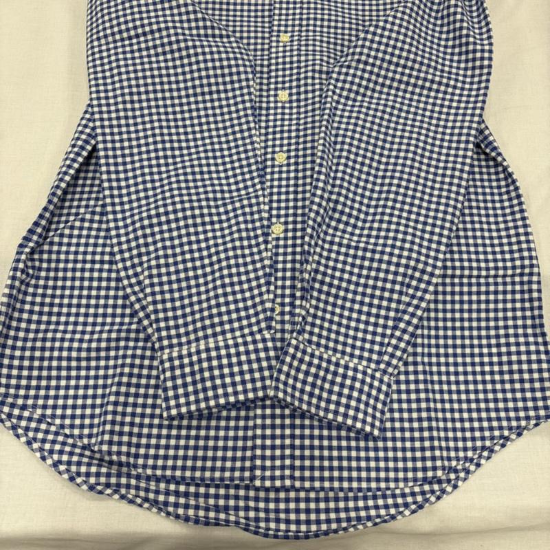 ラルフローレン RALPHLAUREN シャツ、ブラウス 長袖 長袖 ギンガムチェック ボタンダウン シャツ ポニー刺繡 M チェック X ワンポイント X ロゴ、文字 X 刺繍 青 / ブルー / blue X 白 / ホワイト / white メンズ USED 古着 中古 50165781