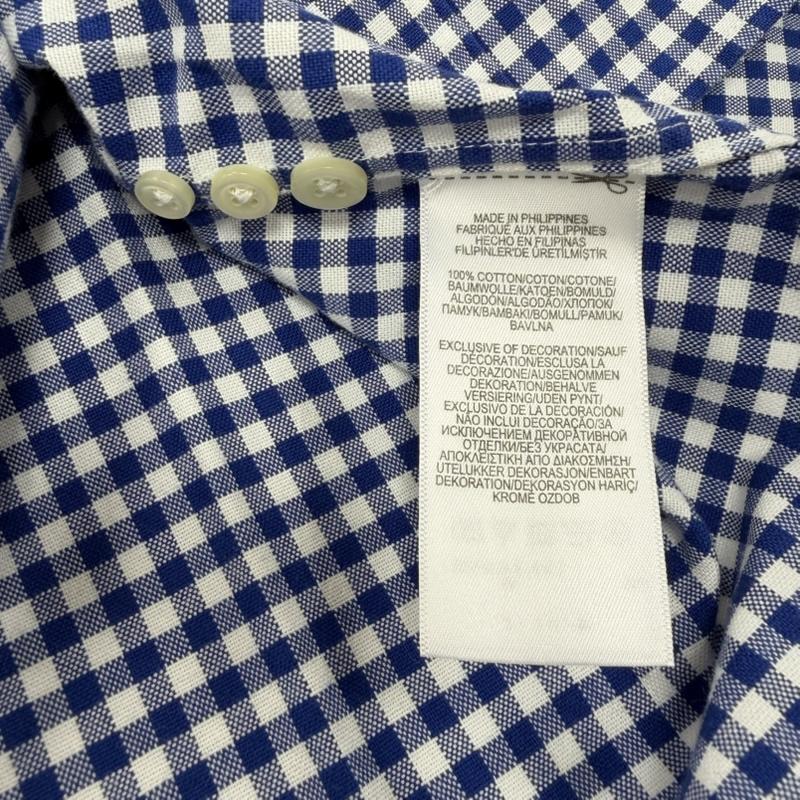 ラルフローレン RALPHLAUREN シャツ、ブラウス 長袖 長袖 ギンガムチェック ボタンダウン シャツ ポニー刺繡 M チェック X ワンポイント X ロゴ、文字 X 刺繍 青 / ブルー / blue X 白 / ホワイト / white メンズ USED 古着 中古 50165781