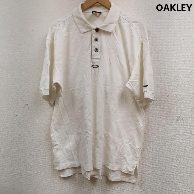 オークリー OAKLEY ポロシャツ 半袖 00s エリプスロゴ 楕円形 Y2K ルーズ レトロ 半袖ポロシャツ S 白 / ホワイト / white メンズ USED 古着 中古 50165783