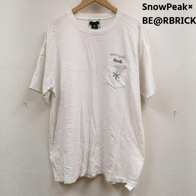 スノーピーク Snow Peak Tシャツ 半袖 Snow Peak×BE@RBRICK 熊 ベアー アスタリスク プリント 半袖ポケットTシャツ 17MLE-SP-0002 XL 白 / ホワイト / white メンズ USED 古着 中古 50165784