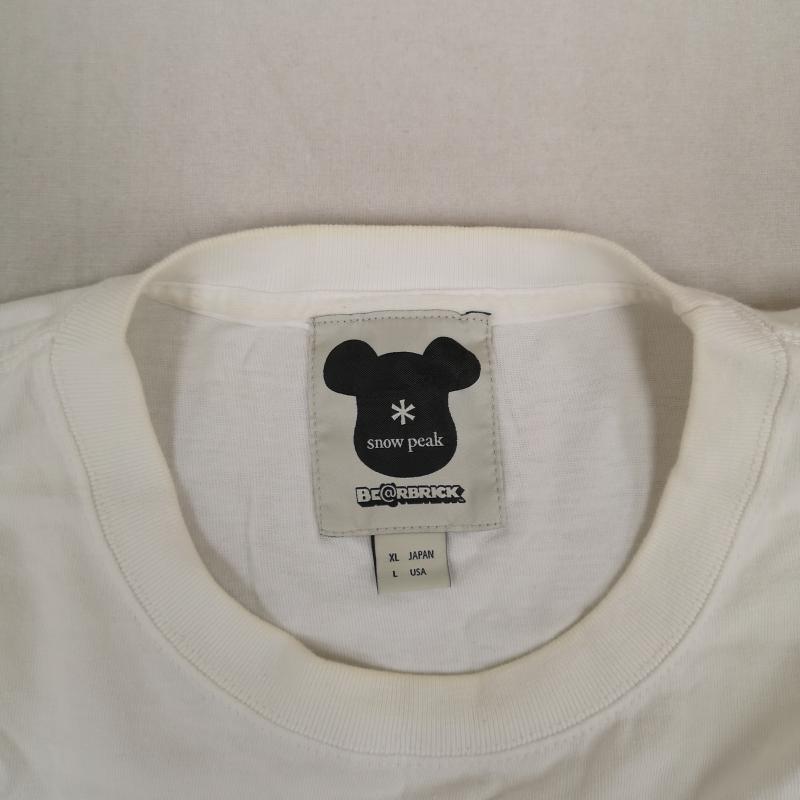 スノーピーク Snow Peak Tシャツ 半袖 Snow Peak×BE@RBRICK 熊 ベアー アスタリスク プリント 半袖ポケットTシャツ 17MLE-SP-0002 XL 白 / ホワイト / white メンズ USED 古着 中古 50165784