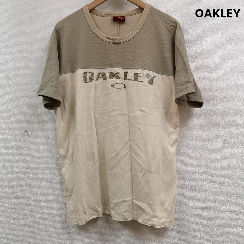 オークリー OAKLEY Tシャツ 半袖 ツートーン 切替 フロントロゴ オーバルロゴ 楕円形 テック Y2K 半袖丸首 Tシャツ L ベージュ / ベージュ / beige メンズ USED 古着 中古 50165785