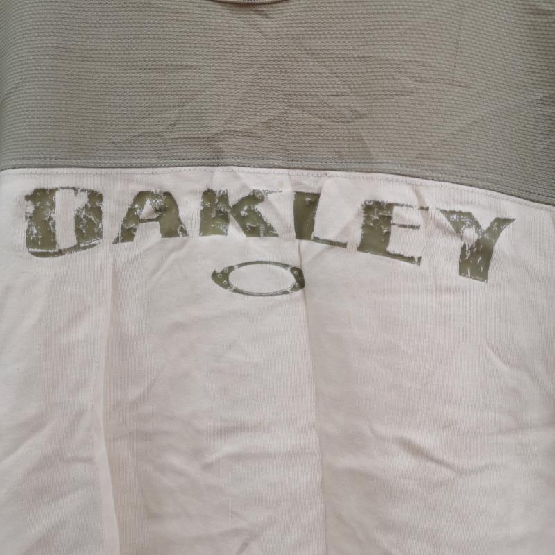 オークリー OAKLEY Tシャツ 半袖 ツートーン 切替 フロントロゴ オーバルロゴ 楕円形 テック Y2K 半袖丸首 Tシャツ L ベージュ / ベージュ / beige メンズ USED 古着 中古 50165785