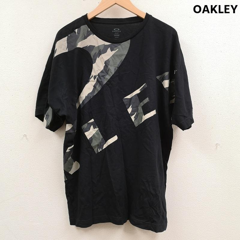オークリー OAKLEY Tシャツ 半袖 カモフラージュ 迷彩 OBARK オーバークロゴ メッシュ 半袖丸首Tシャツ FOA403613 L 黒 / ブラック / black メンズ USED 古着 中古 50165786