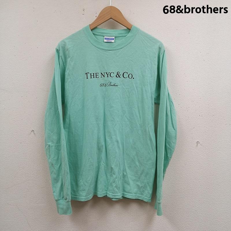 シックスティエイトアンドブラザーズ 68&brothers Tシャツ 長袖 スクリプト 筆記体 プリント ティファニーブルー 長袖 ロングスリーブ Ｔシャツ S 水色 / ライトブルー / メンズ USED 古着 中古 50165787