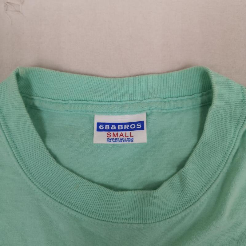 シックスティエイトアンドブラザーズ 68&brothers Tシャツ 長袖 スクリプト 筆記体 プリント ティファニーブルー 長袖 ロングスリーブ Ｔシャツ S 水色 / ライトブルー / メンズ USED 古着 中古 50165787
