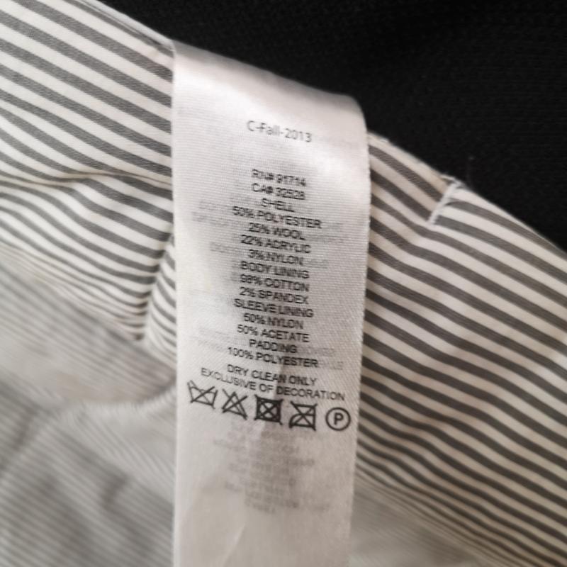 アルマーニエクスチェンジ ARMANI EXCHANGE コート ピーコート ダブルブレスト仕様 ノッチドラペル ウェルトポケット ストライプ柄 中綿 ピーコート Pコート M 黒 / ブラック / black メンズ USED 古着 中古 50165789