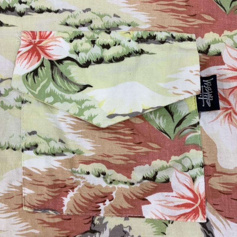 ステューシー STUSSY シャツ、ブラウス 半袖 OLD 90s ALOHA SHIRT 紺タグ オープンカラー アロハシャツ L メンズ USED 古着 中古 50165791