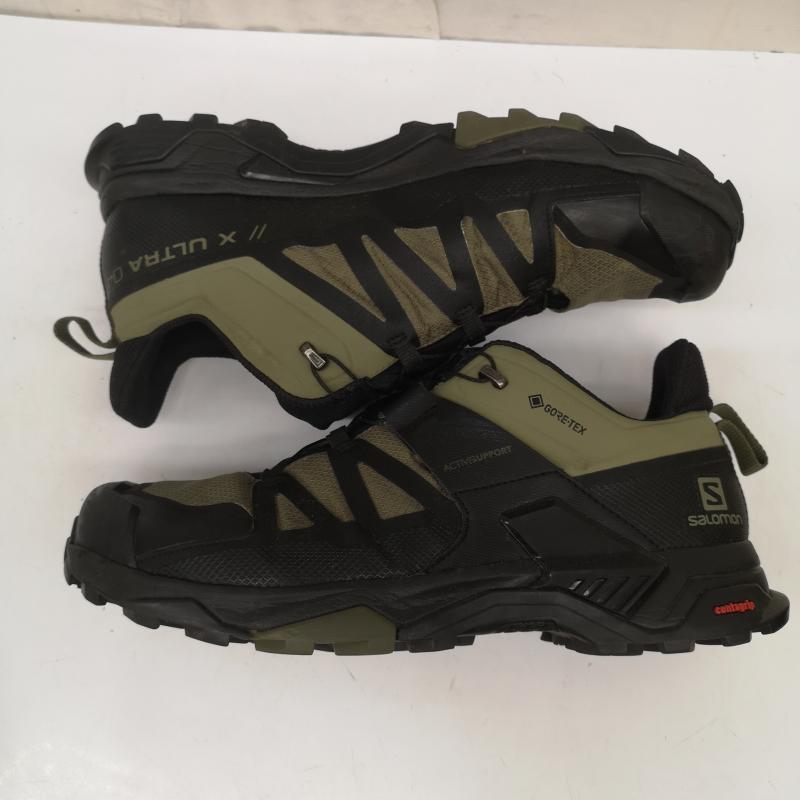 サロモン SALOMON スニーカー スニーカー X ULTRA 4 WIDE GORE-TEX ローカット スニーカー 413865 27.5cm カーキオリーブ / カーキオリーブ / メンズ USED 古着 中古 50165794
