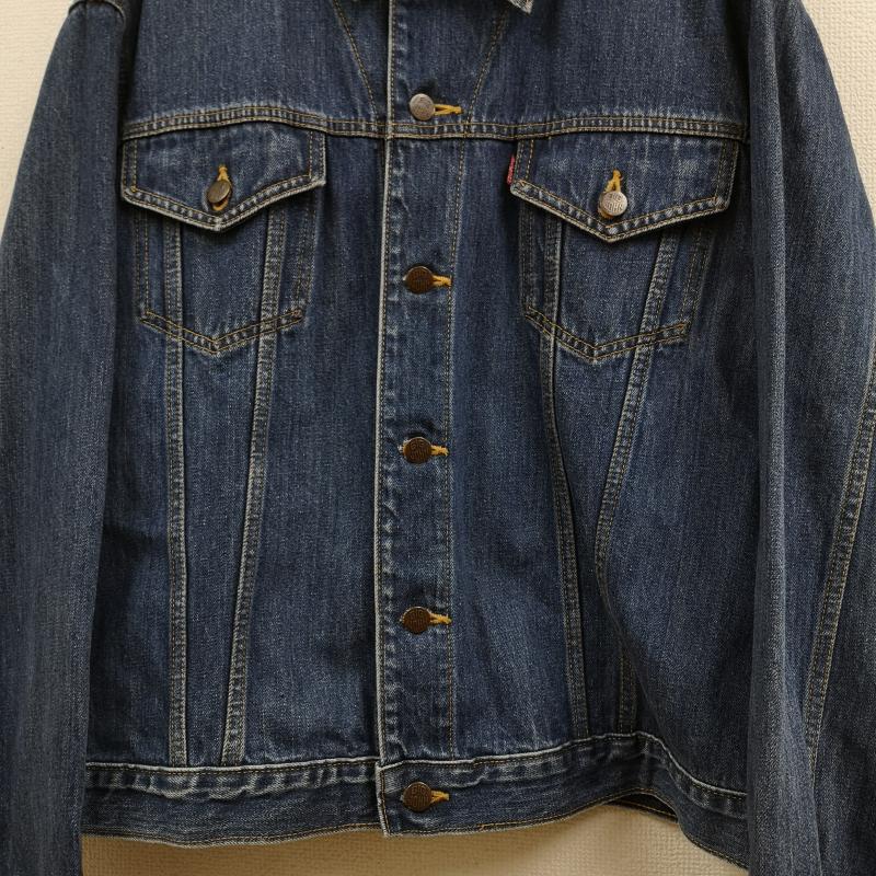 ビッグジョン Big John ジャケット、上着 ジャケット、ブレザー 日本製 3rdタイプ V字切り替え フロントアクションプリーツ オリジナルロゴパッチ トラッカージャケット Gジャン デニムジャケット 4L インディゴ / インディゴ / Indigo メンズ USED 古着 中古 50165795