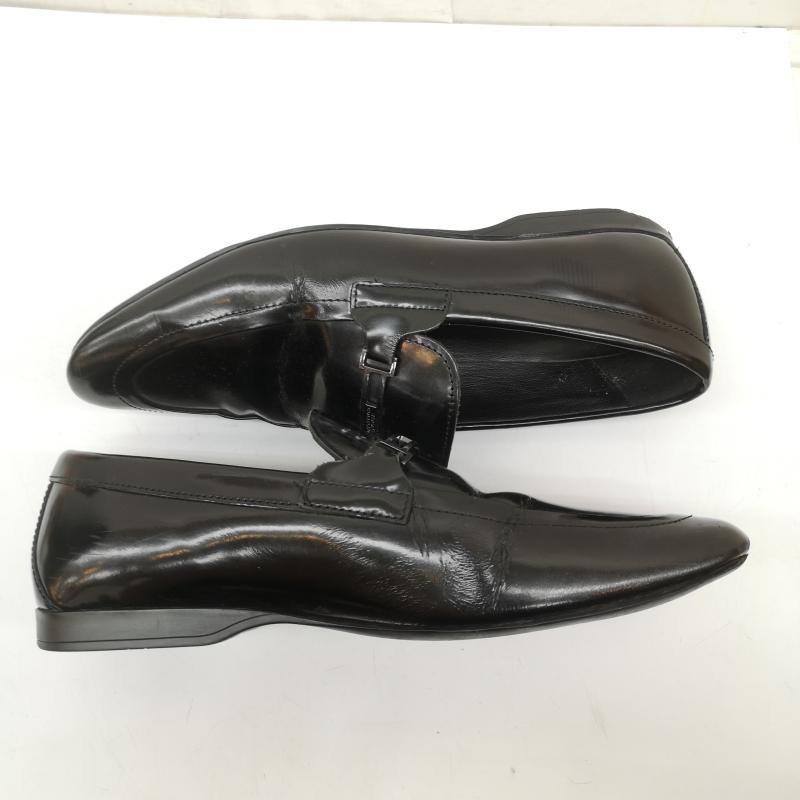 ヴェルサーチ VERSACE ローファー ローファー ロゴ プレート ローファー 43 27.5cm 黒 / ブラック / black メンズ USED 古着 中古 50165801