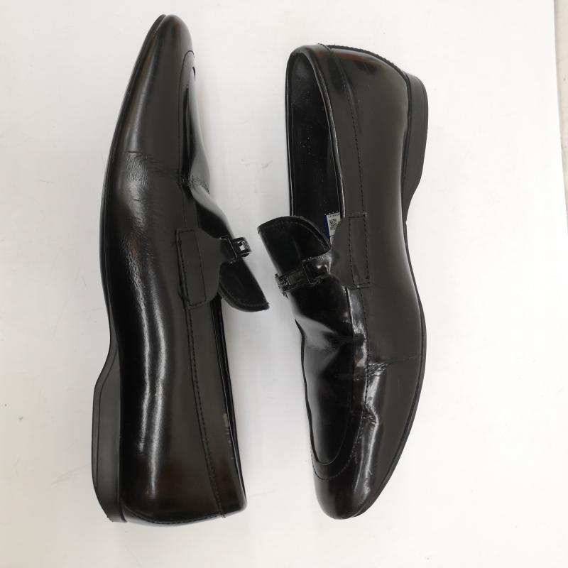 ヴェルサーチ VERSACE ローファー ローファー ロゴ プレート ローファー 43 27.5cm 黒 / ブラック / black メンズ USED 古着 中古 50165801