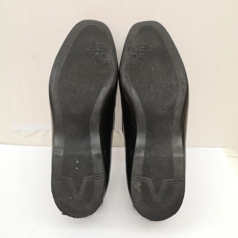 ヴェルサーチ VERSACE ローファー ローファー ロゴ プレート ローファー 43 27.5cm 黒 / ブラック / black メンズ USED 古着 中古 50165801