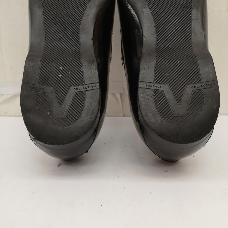 ヴェルサーチ VERSACE ローファー ローファー ロゴ プレート ローファー 43 27.5cm 黒 / ブラック / black メンズ USED 古着 中古 50165801