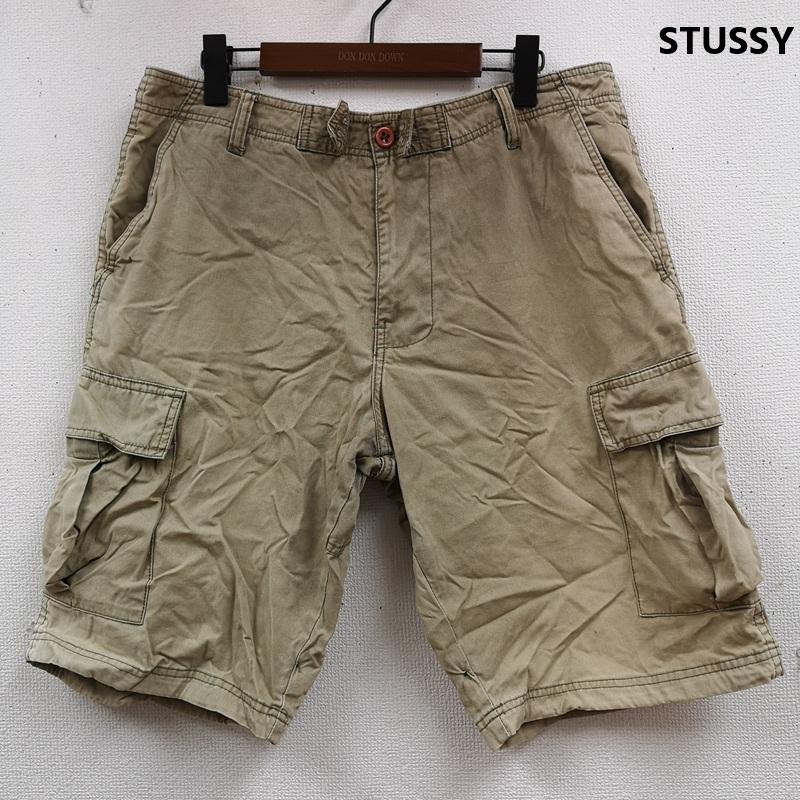 ステューシー STUSSY パンツ ショートパンツ 90s バギー コットンツイル 6ポケット カーゴショーツ 32インチ ベージュ / ベージュ / beige メンズ USED 古着 中古 50165805