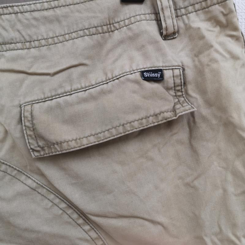 ステューシー STUSSY パンツ ショートパンツ 90s バギー コットンツイル 6ポケット カーゴショーツ 32インチ ベージュ / ベージュ / beige メンズ USED 古着 中古 50165805