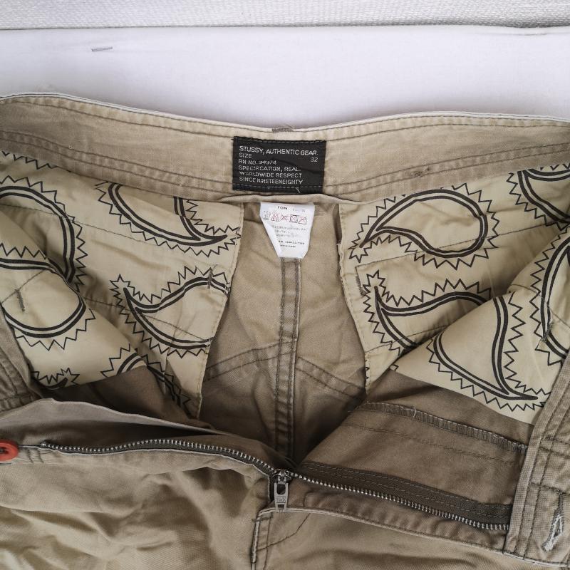 ステューシー STUSSY パンツ ショートパンツ 90s バギー コットンツイル 6ポケット カーゴショーツ 32インチ ベージュ / ベージュ / beige メンズ USED 古着 中古 50165805