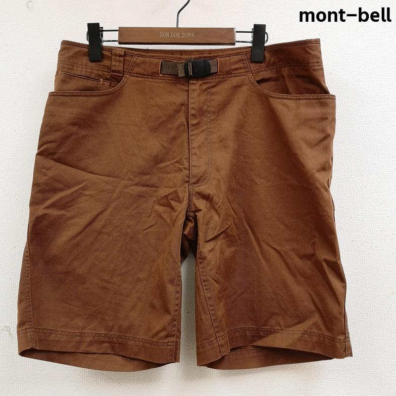 モンベル mont-bell パンツ ショートパンツ コアスパン イージーベルト ウェビングベルト 5ポケットトラベル ショーツ 2105165 L 茶 / ブラウン / brown メンズ USED 古着 中古 50165806