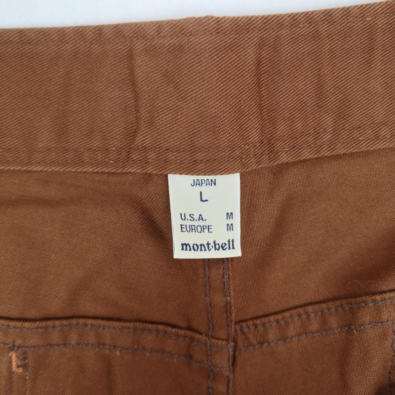 モンベル mont-bell パンツ ショートパンツ コアスパン イージーベルト ウェビングベルト 5ポケットトラベル ショーツ 2105165 L 茶 / ブラウン / brown メンズ USED 古着 中古 50165806