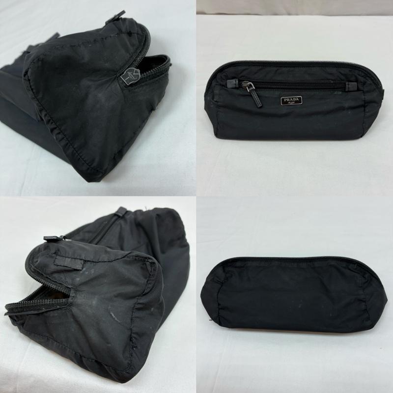 プラダ PRADA ポーチ ポーチ レオパード テスート ナイロン 三角ロゴ プレート ポーチ - レディース USED 古着 中古 50165810