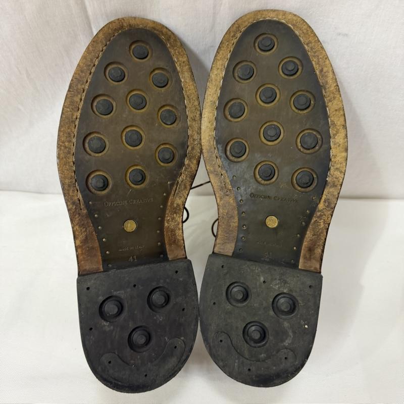 オフィチーネクリエイティブ OFFICINE CREATIVE 革靴 革靴 ウィングチップシューズ ドレスシューズ レザー LEATHER SHOES brown 41/26.0cm前後 ITALY製 - 無地 茶 / ブラウン / brown メンズ USED 古着 中古 50165818
