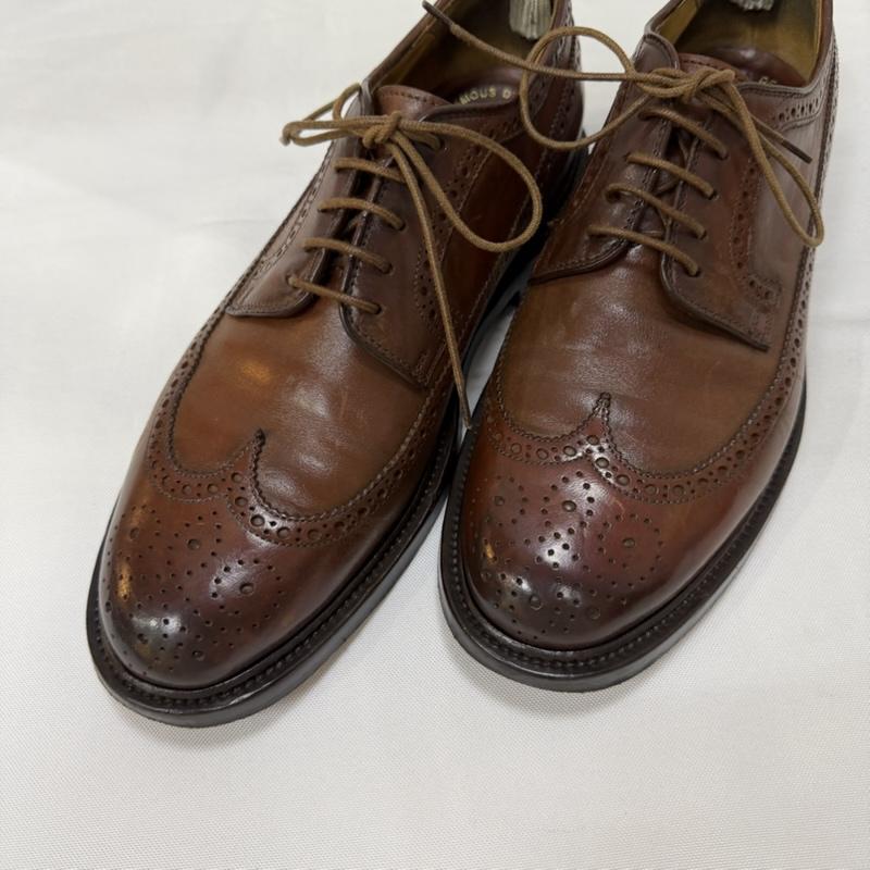 オフィチーネクリエイティブ OFFICINE CREATIVE 革靴 革靴 ウィングチップシューズ ドレスシューズ レザー LEATHER SHOES brown 41/26.0cm前後 ITALY製 - 無地 茶 / ブラウン / brown メンズ USED 古着 中古 50165818