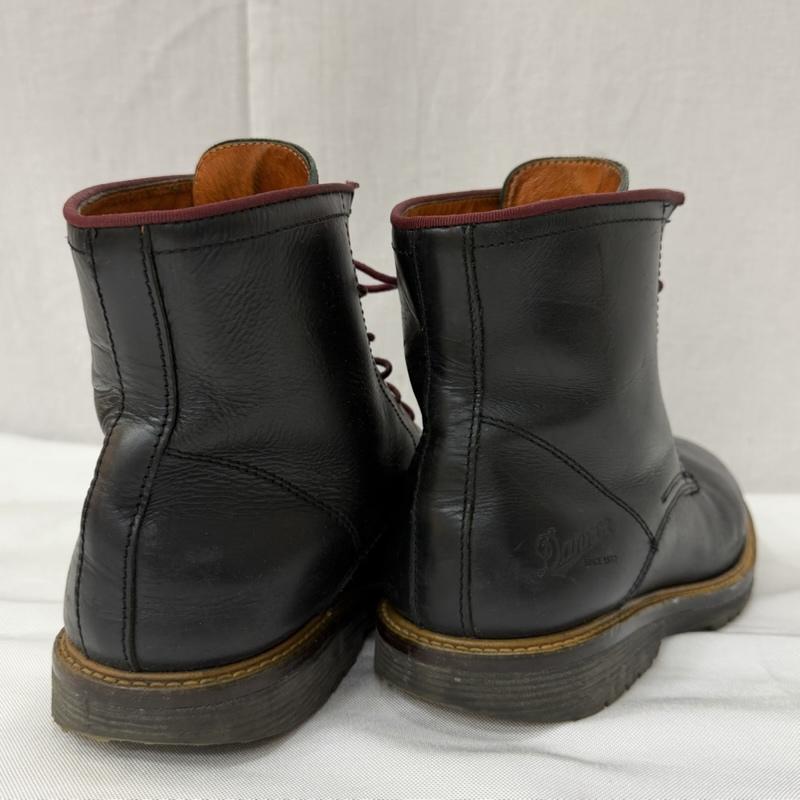 ダナー Danner ブーツ ショートブーツ D0020 レースアップ レザーブーツ プレーントゥ black US8/26cm US：8 ロゴ、文字 黒 / ブラック / black メンズ USED 古着 中古 50165819